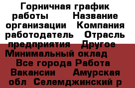 Горничная-график работы 1/2 › Название организации ­ Компания-работодатель › Отрасль предприятия ­ Другое › Минимальный оклад ­ 1 - Все города Работа » Вакансии   . Амурская обл.,Селемджинский р-н